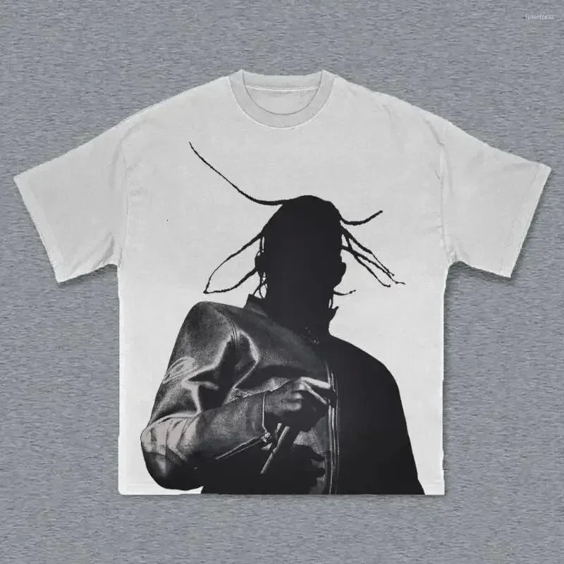 2000s Vintage Casual Girl Print Y2k Womens Tshirts Short Sleeve O-Neck Streetwear Harajuku Gothic Tee Crop Top Men Clothes 260327