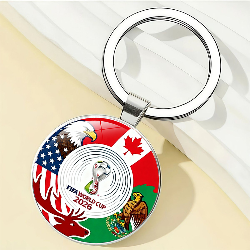 classic 2026 World Cup Golden Ball Keychain, Soccer Commemorative Pendant, Football Souvenir Gift free shipping