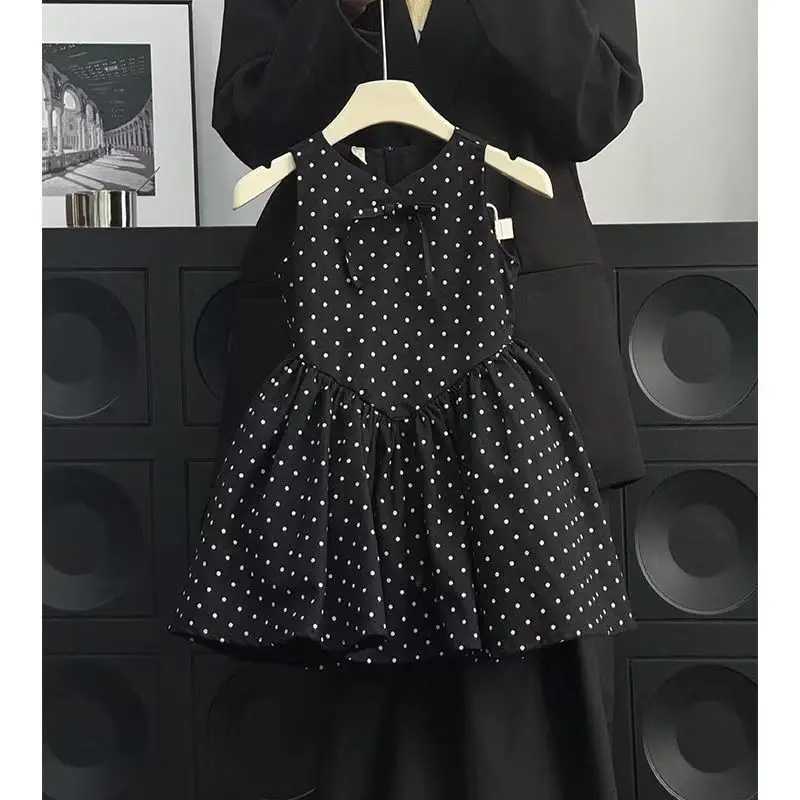 Summer New Polka Dot Girls Dress Baby Kids Clothing 2025 Stylish and Elegant Princess Baby Dress for GirlsT260330
