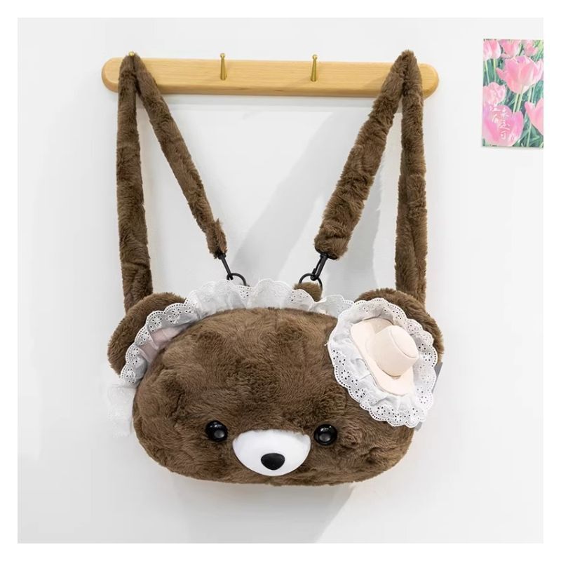 Wholesale women's new toy backpack, cute face bag, birthday gift, children's plush backpack