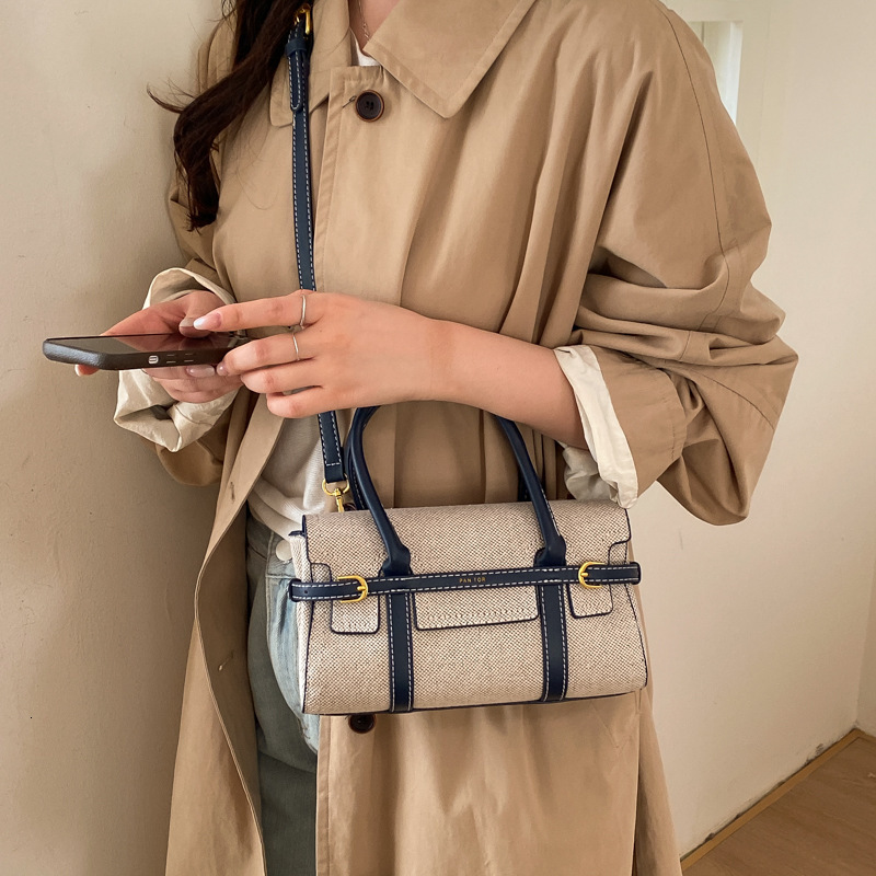 2026 new commuting color block handbag, new fashion multifunctional shoulder bag, women's crossbody bag, small square bag, designer bag