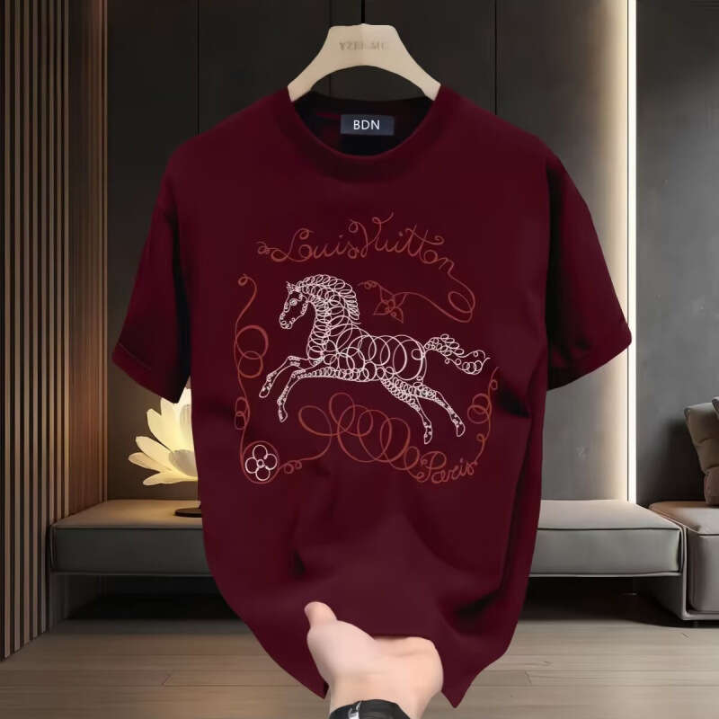 Men's short-sleeve loose-fitting T-shirt, new summer 2026 trendy brand, American-style half-sleeve top for teenagers