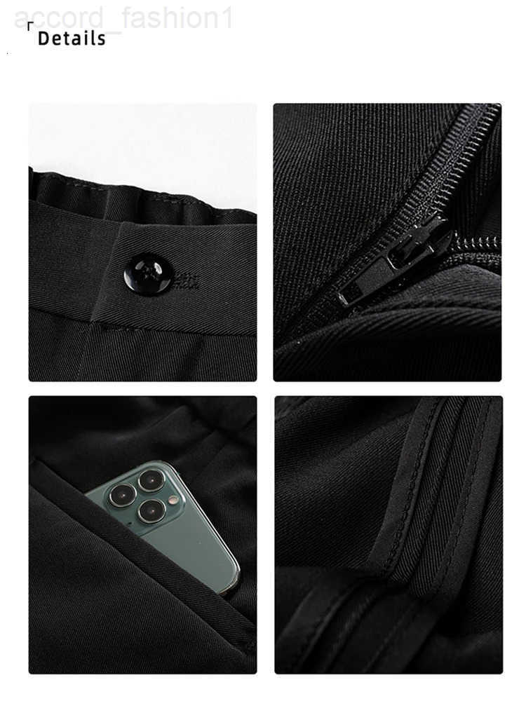 2026 New Korean Mens Casual Pants Loose Fit Draped Slacks Straight Trousers Semi-Wide Commute Suit Pants H260330