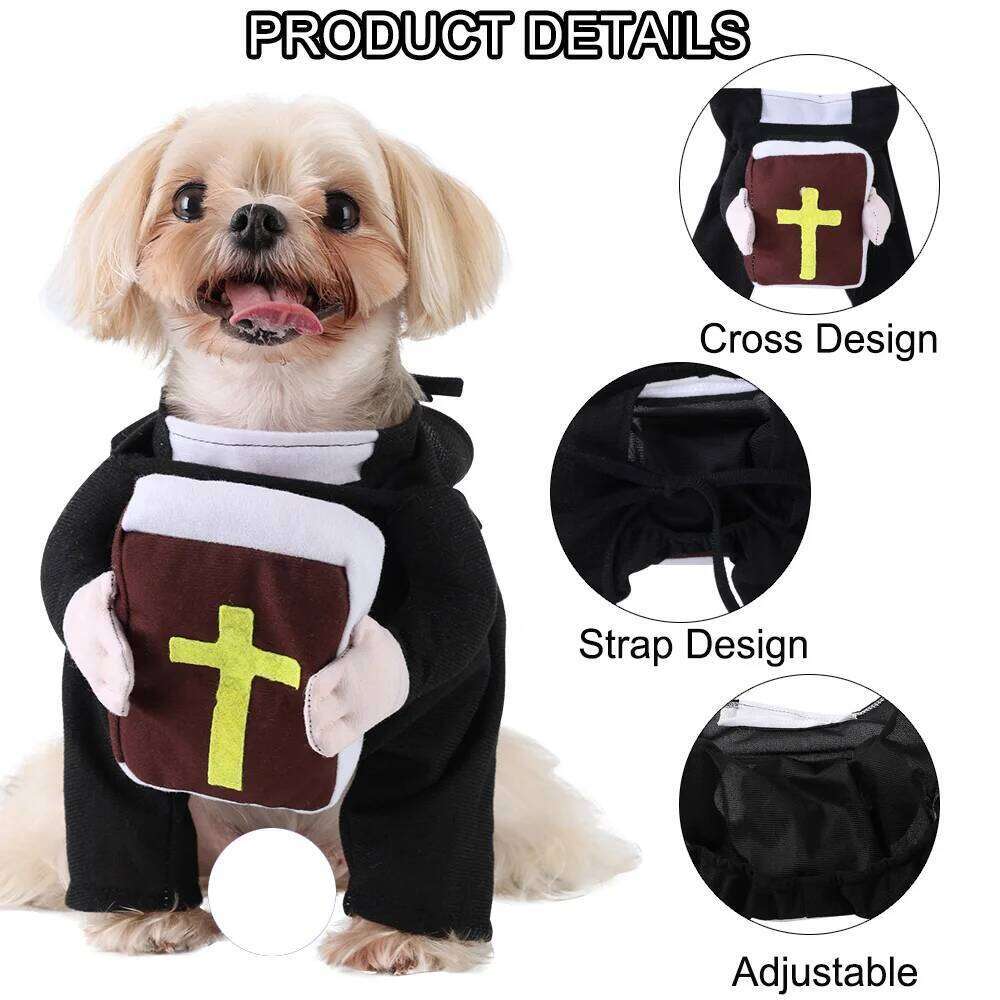 Funny Halloween Pet Cosplay Costume For Small Medium Dogs Party Dress Up Cross Print Dog Coat Yorkshire Chihuahua Clothing