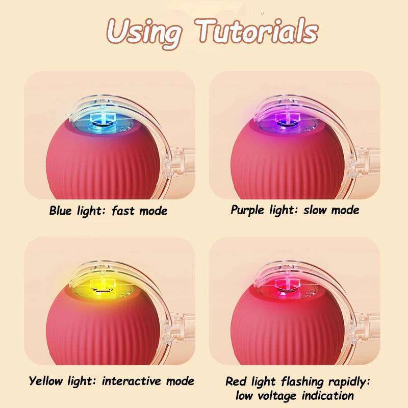New Interactive Automatic Rolling Ball Faux Tail Rechargeable Smart Pet Electric Toy Dog Cat Training Imitate Mouse
