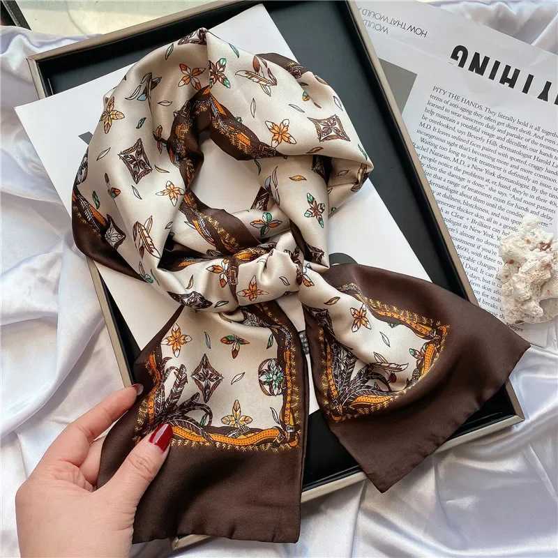 Luxury Design Skinny Silk Scarf Women Fashion Hair Ribbons Headbands Bandana Female Bag Wrist Wrap Neckerchief Foulard Neck Ties Z260330