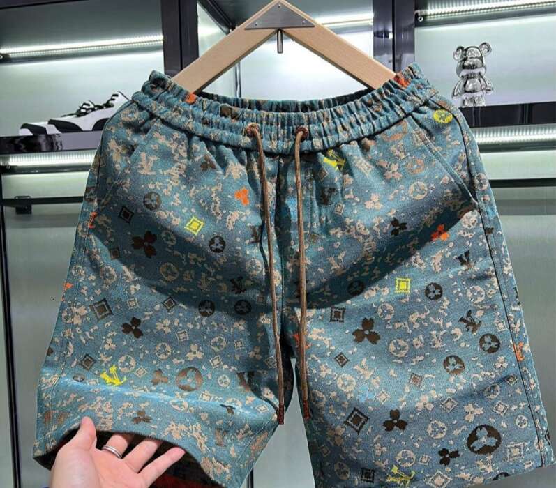 Summer New Trendy Brand Men's Full Print Casual Youth Cool Light Luxury Beach Shorts