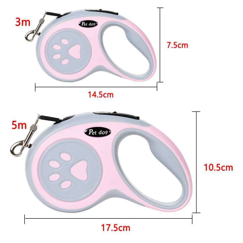 3 5 Meters Nylon Pet Dog Leash For Small Medium Dogs Cat Outdoor Hiking Retractable Puppy Belt Chihuahua Bulldog Supplies