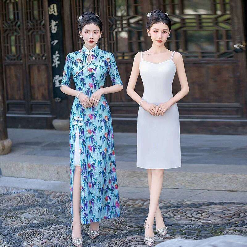 Elegant Summer Harajuku Cosplay Costumes Chinese Style Qipao Dress Women Clothes Cheongsam Vintage Fashion Clothing Party MAKOUFEI