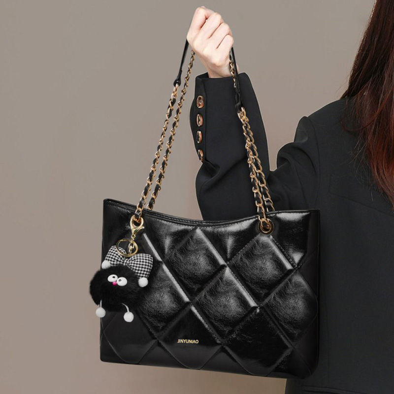 2025 New Hot-Selling Luxury Women's Quilted with Rubber Bottom, Tote Shoulder Bag, Crossbody Commuter Bag for Women