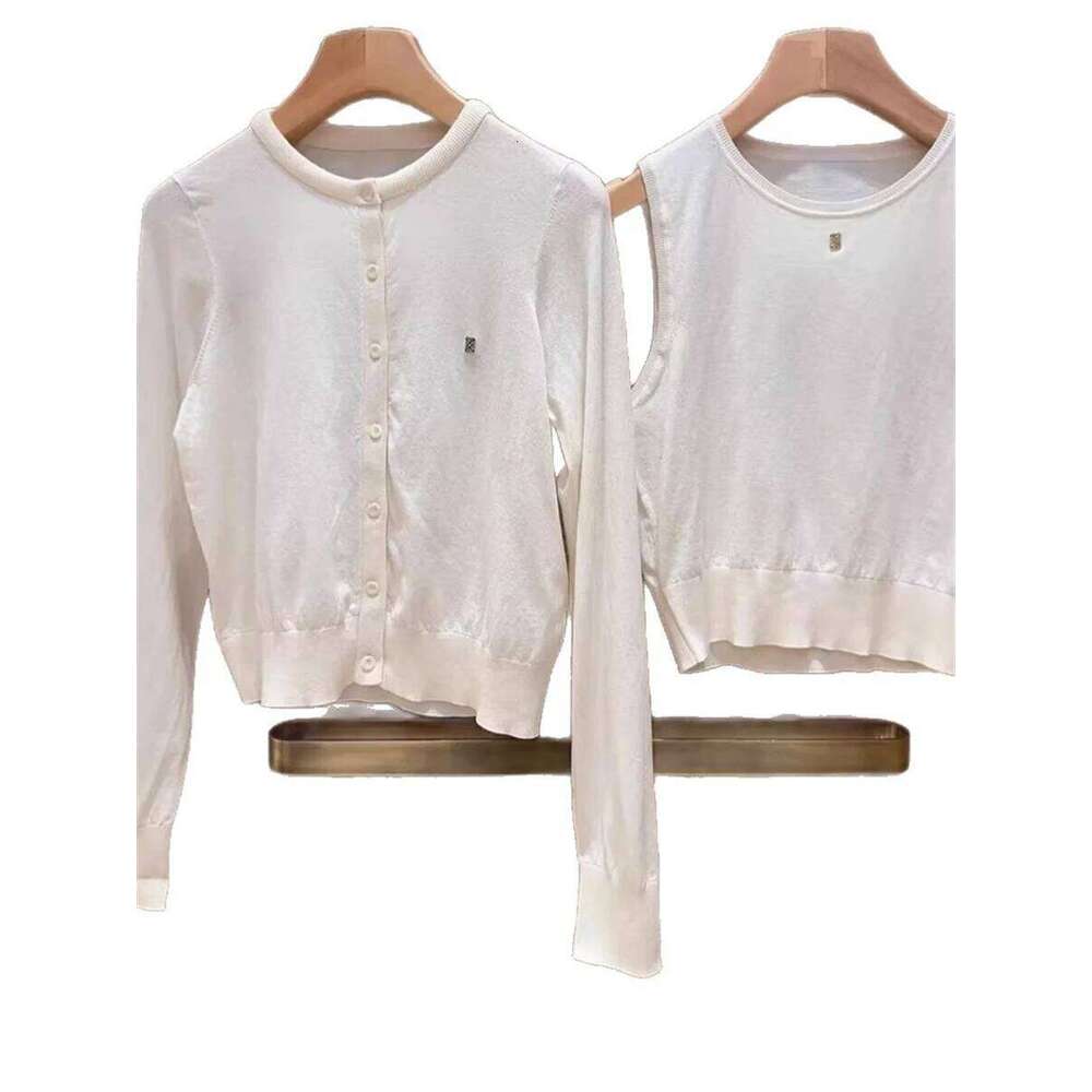 Fashion Women's Slim Knitted Cardigan Single Breasted Top Knitwear Or Sleeveless Simple Sweater Vest Tops For Female Mdng260330