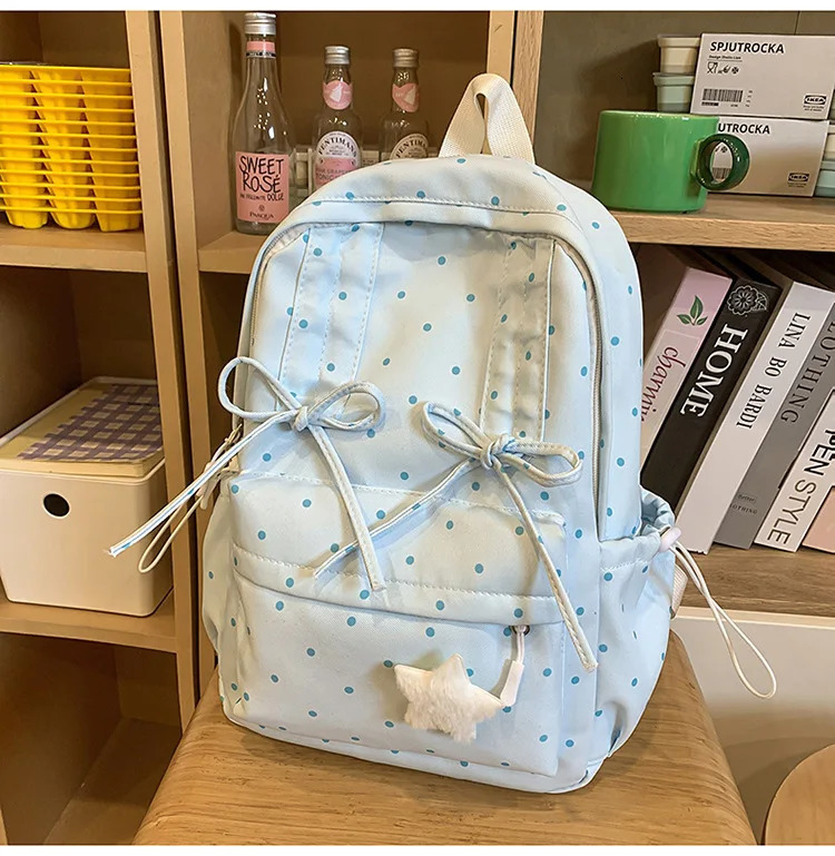 Atmospheric small schoolbag female college student n girly cute polka dot play backpack style 260317