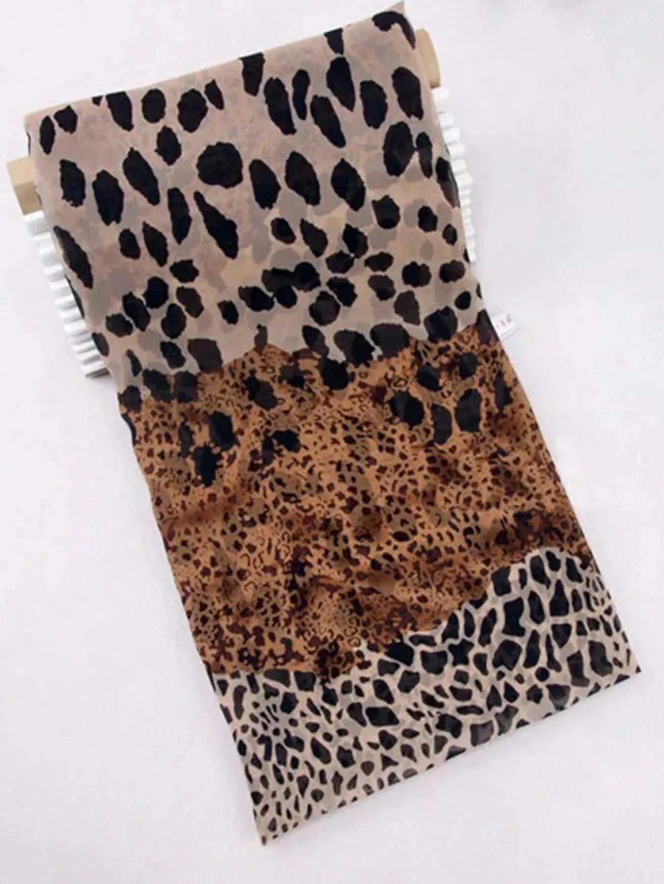 Bohen Styles New Leopard Print Patchwork Chiffon Silk Scarf Fem Wen Shawl Ventilate Wrap Scarves X260328