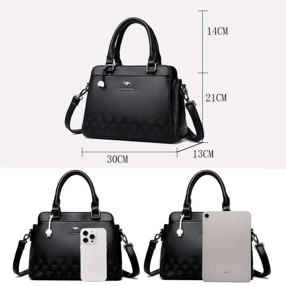 Genuine Hight Quality Soft Leather Crossbody For Handbags Women Designer High Capacity Shoulder Bags