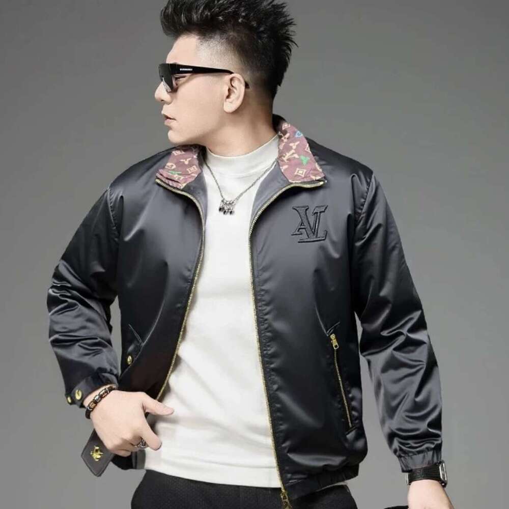 Men's Clothing 2026 New Spring Trend Jacket Casual Embroidered Coat Stand Collar Top
