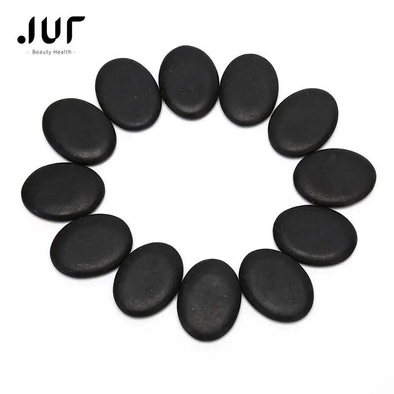 12 Pcs /lot Spa Rock Basalt Body Beauty Health Care Stone 34cm Massage Stones Massage Lava Natural Energy Massage Set 260316