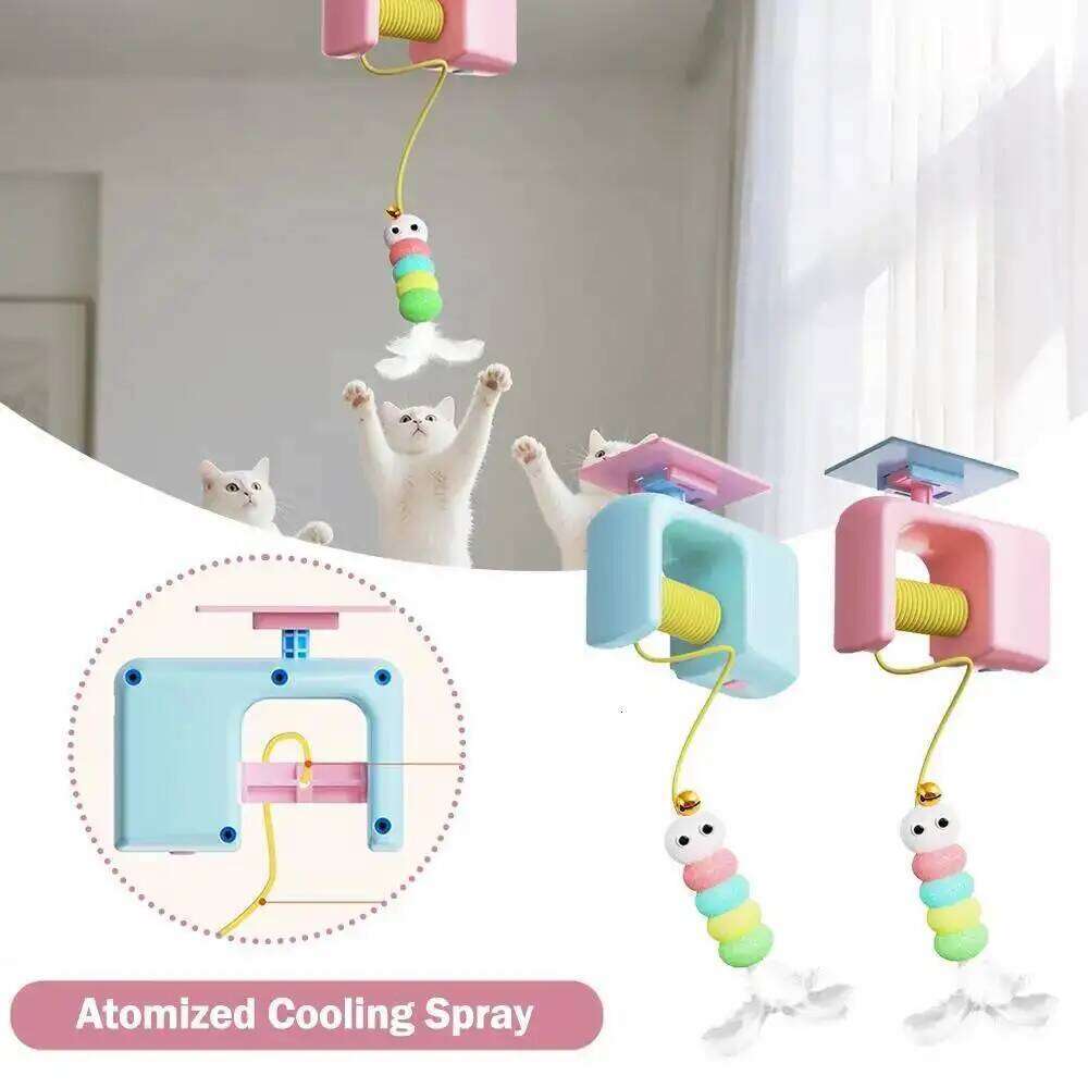 Electric Smart Interactive Teasing Stick Automatic Funny Hanging Door Flying Bird Toy Pet Stress Relief Toys For Cat