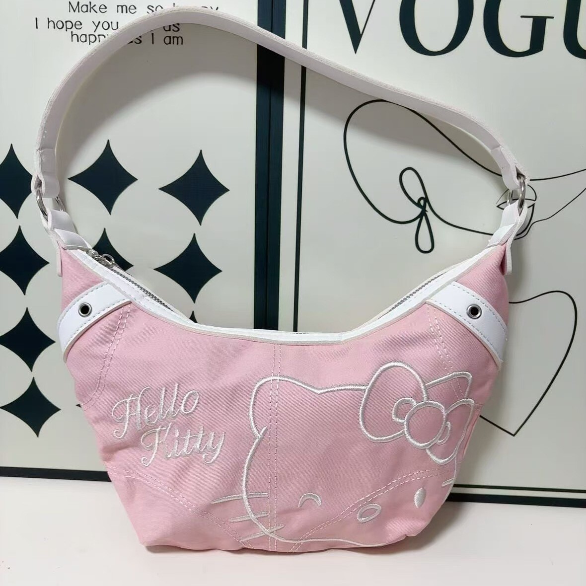 2026 new denim embroidered armpit bag women's crossbody bag summer new horn bag women's luxury handbag designer bag shoulder bag