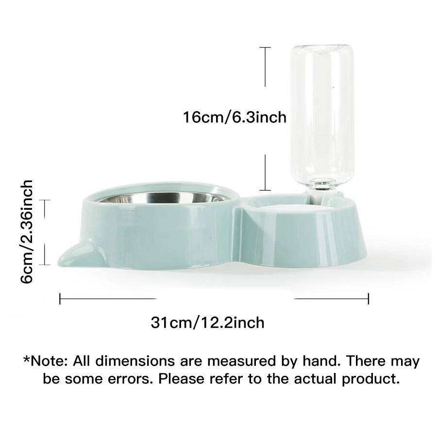Dog Cat Anti-Spill Food Bowl, Automatic Feeding and Drinking Bowl Set for Pets 26W0330