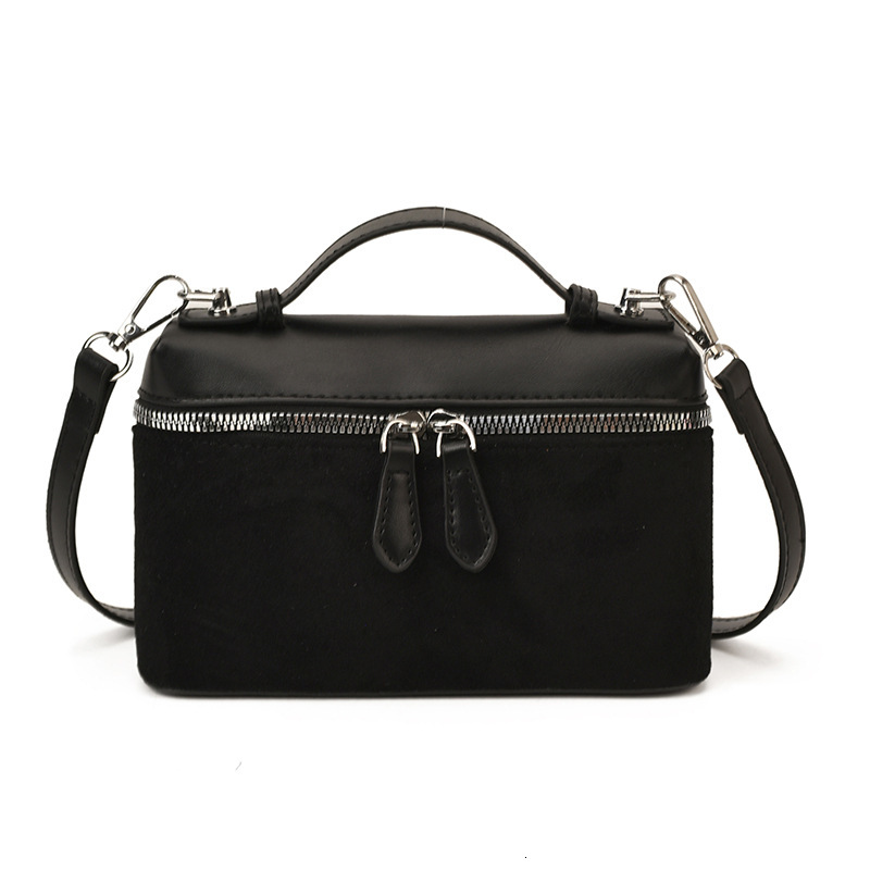 New women's vintage casual frosted lunchbox simple and stylish handbag, shoulder bag, crossbody bag for women