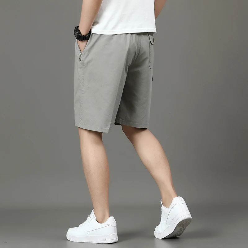 Summer mens work shorts pocket zip trend versatile casual trousers five work trousers 260327