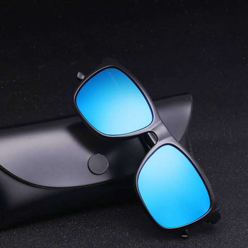 Mens Polarized Square Sunglasses Men NEW Classic UV400 Mirror Aluminum Leg Eyeglass Male Luxury Sun Glasses 26Y0330