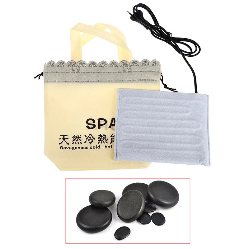 Rocks Massage Stone Warmer Heater Electric Heating Bag Body SPA Relax Pain Relief Rocks Massage Stones Warmer Heater 260316