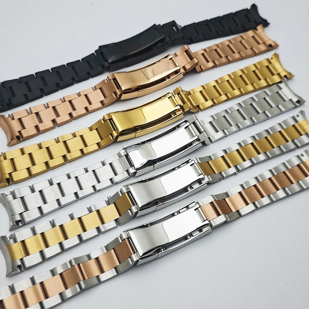 High Quality 316L GMT Watch Strap 20mm BlackSilvery Matching WatchCase Replacement Bracelet Accessories 260318