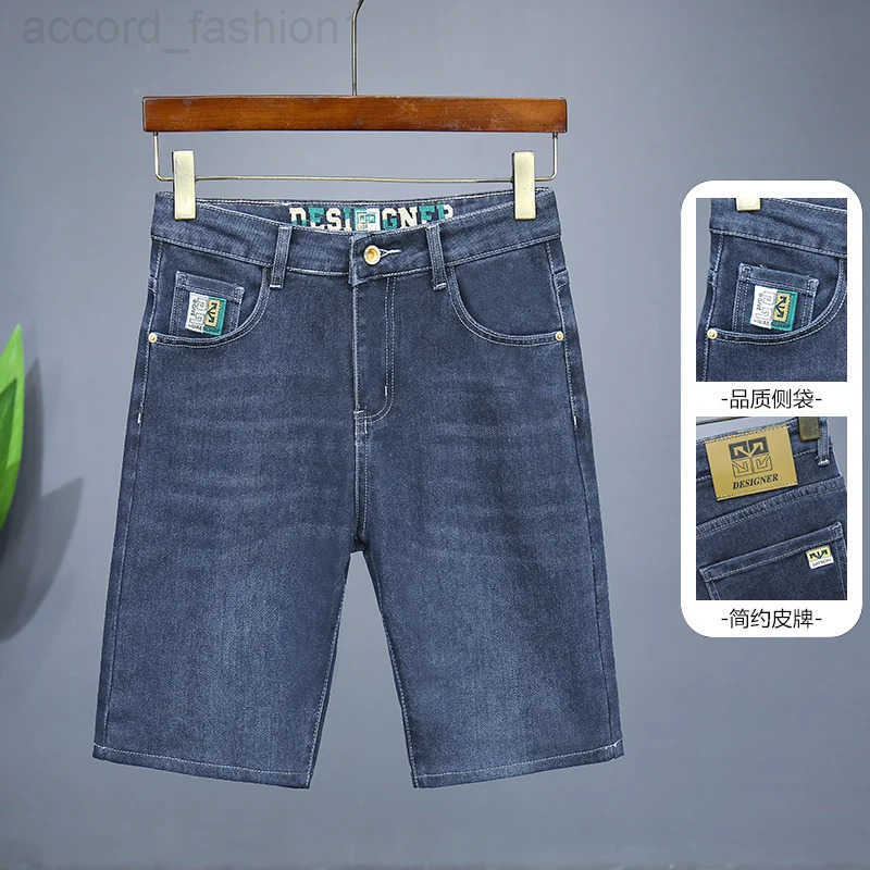 Washed Vintage New Mens Denim Shorts Thin Summer Straight Elasticity Men Short Jeans Fashion Label Bermuda Casual Short Pants H260330