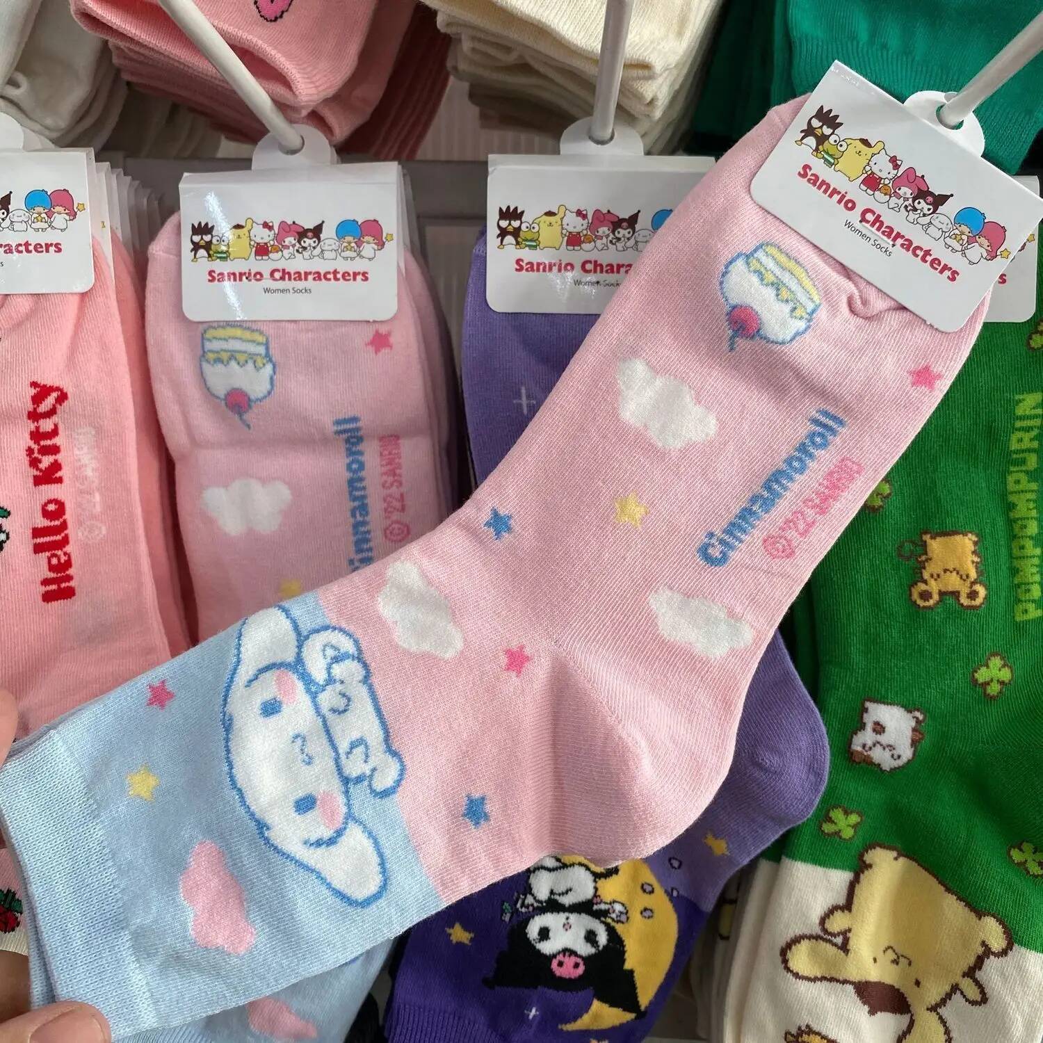 Designer New Sanrio Socks Melody Cinnamoroll Women's Medium Tube Sweet Cartoon Cute Kids Socks Girls Little Girl Socks