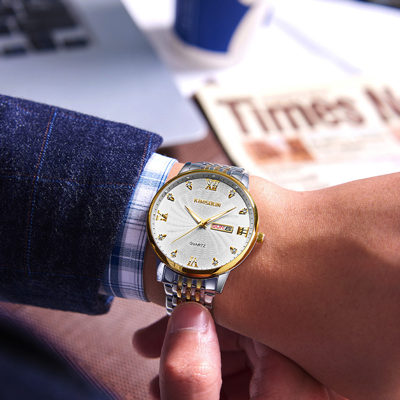 Watches Men Designer Modern Moissanite Luxury Retro Quartz Diamond Cycling Daily Wear Reloj Hombre Homme Montre De Luxe