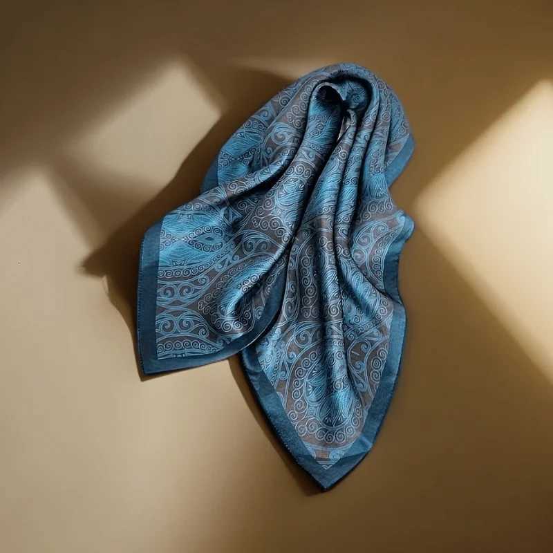 Luxury Brand Paisley Houndstooth Printed Square Scarf Soft Satin Thin Smooth Neck Scarf Sunscreen scarf For Wen Wrap X260328
