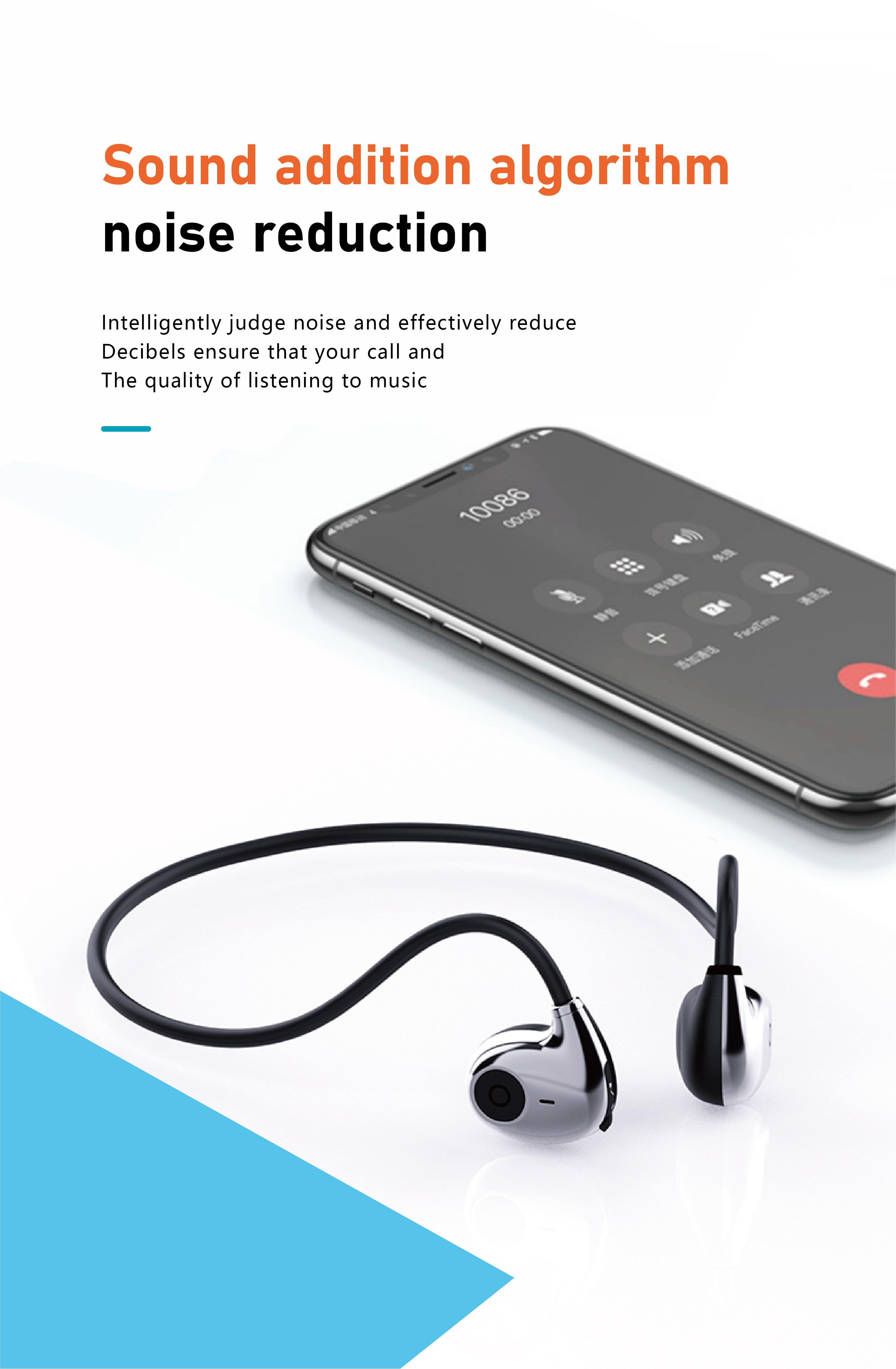 Lightweight Running Headphones BT Long Battery Wireless Neckband Headset Open Ear Sports Earphone for Cycling Gym