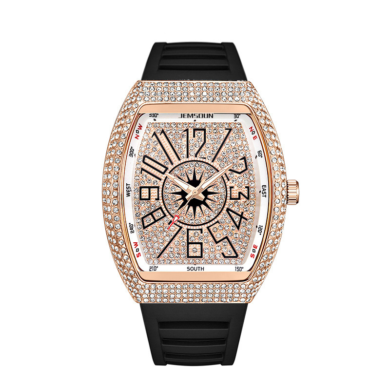 Watches Men Designer Fashion Stainless Steel Watch Band Vintage Quartz Reloj De Lujo Moissanite Running Swimming Reloj Hombre Homme Montre De Luxe