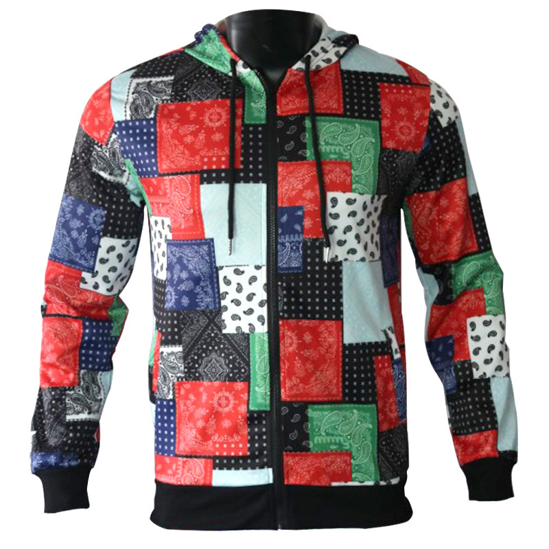 Men's sportswear autumn two-piece set: long-sleeved cashew pattern printed hoodie and pants, trendy quick-dry style