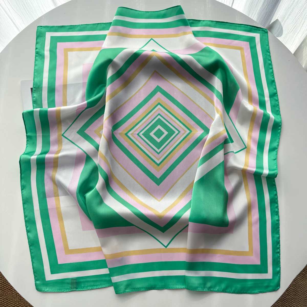 Design Print Scarf Silk Imitation Scarf Wen Square Hairbands Foard Fem Bandana Neck Kerchief bands 2026 New X260328