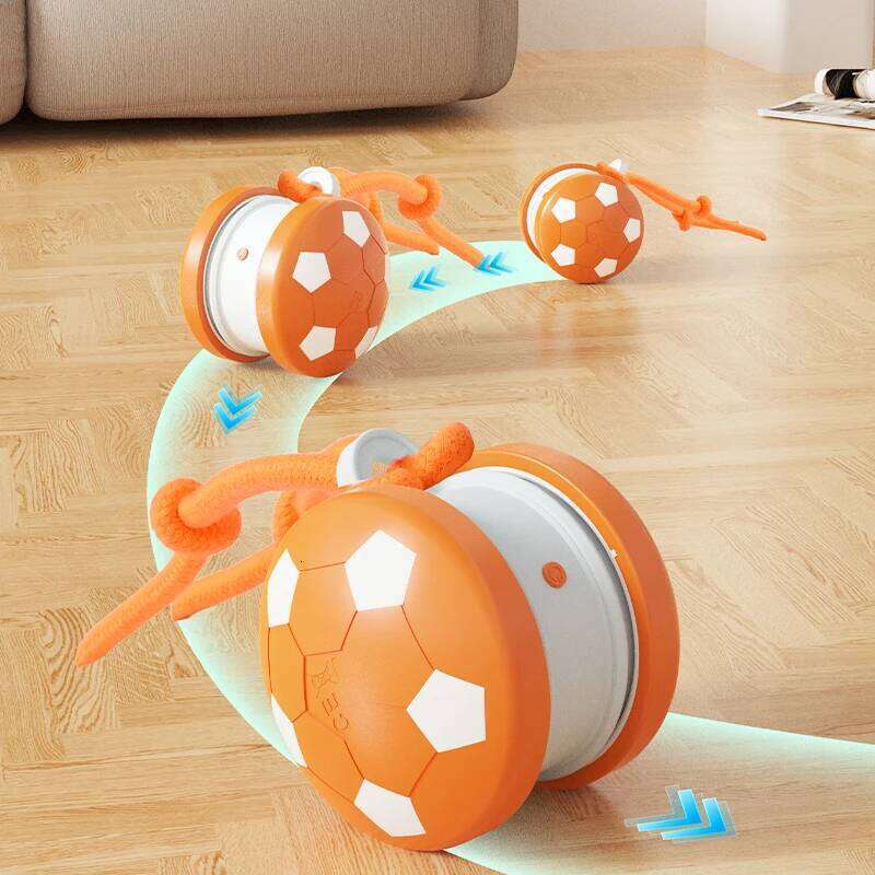 Smart Interactive Football Rolling Ball With Motion Activated Automatic Moving Dog Toy Balls Puppy Chew Toys Knot Rope