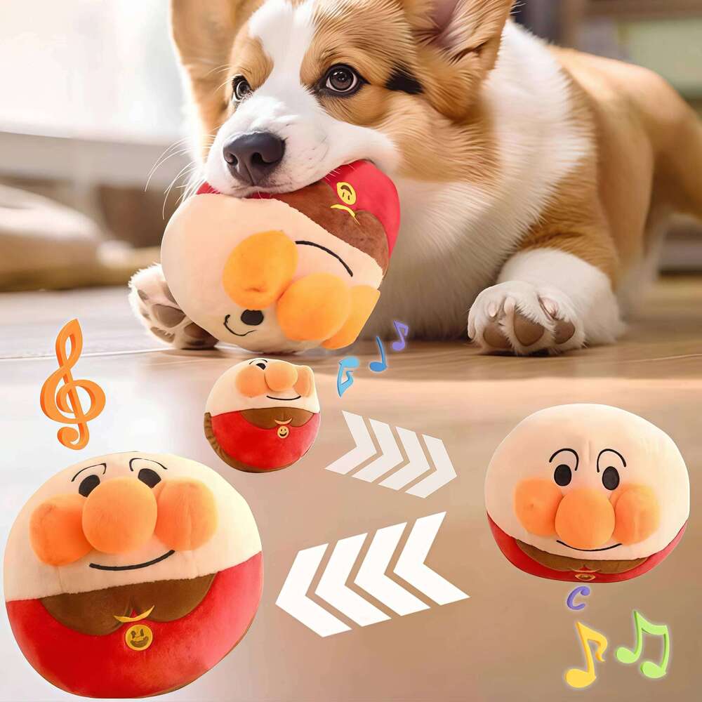 New Interactive Toys Puzzle Electric Plush Jumping Ball USB Rechargeable Clown Cartoon Dog Training Toy Piggy Pet Product