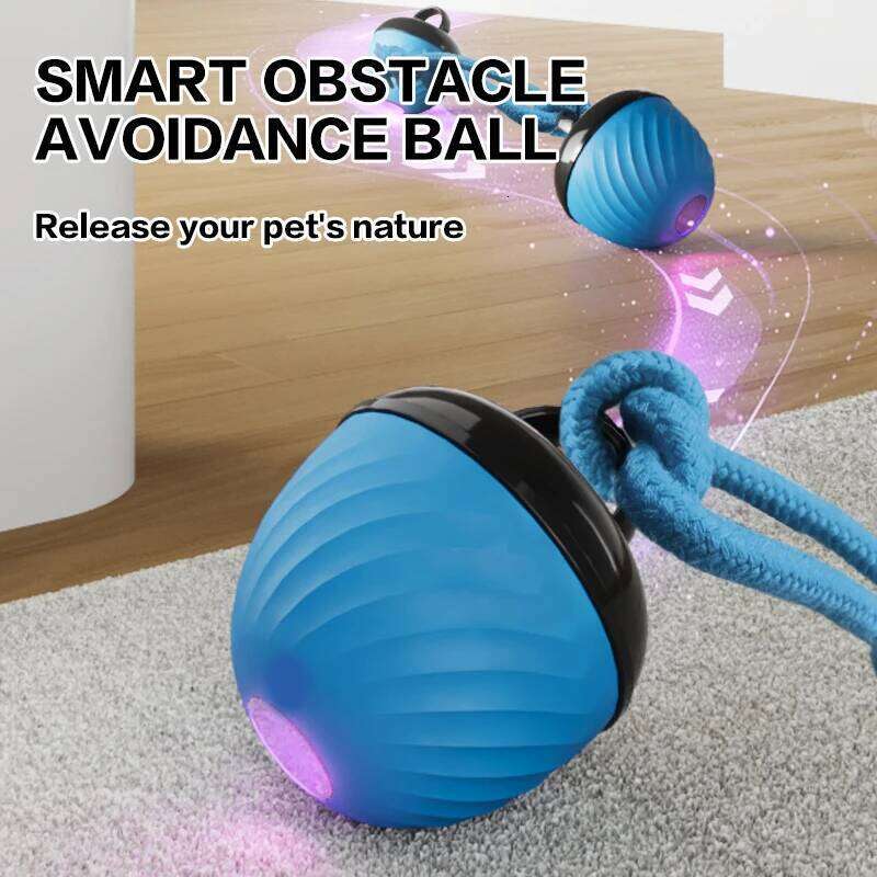 Smart Dog Electronic Interactive Pet Toy Ball Rope USB 3 Modes Automatic Moving Bouncing for Puppy Chew Products