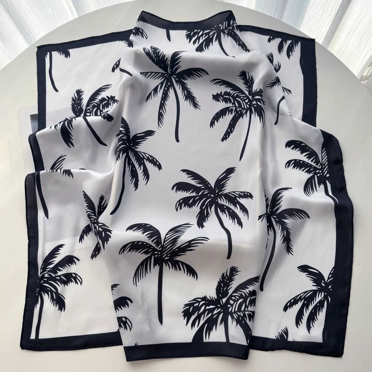 2026 Women Square Scarf Silk Imitation Print Neckerchief Bandana Foulard Female Shawl Scarves Wrap Head Hair Band Ties Z260330