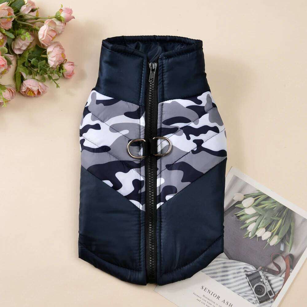 Waterproof Pet Dog Clothes Winter Camouflage Puppy Jacket For Small Medium Dogs Cats Coat with D-ring Chihuahua Bulldog Overalls