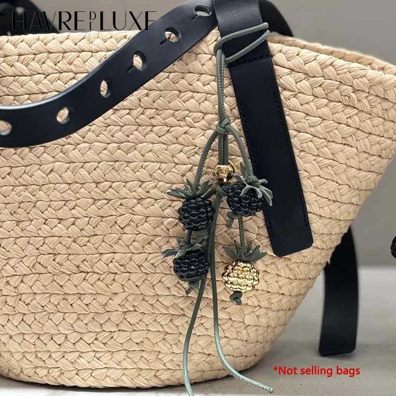Fruit Flower Charm Mulberry Strawberry Tomato Pea Insect Chamomile Tulip Tree Key Bag Accessories Z260330
