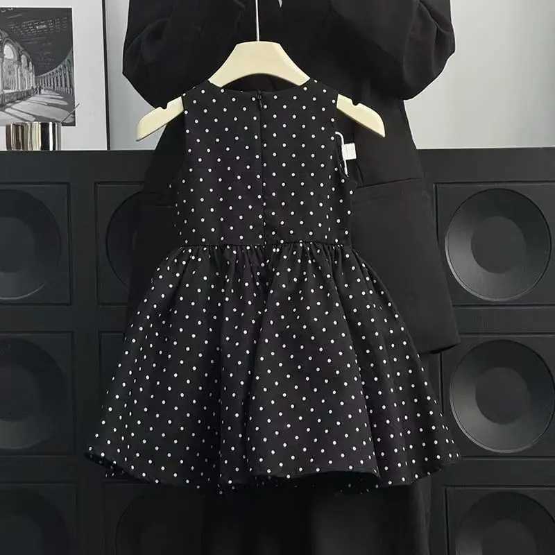 Summer New Polka Dot Girls Dress Baby Kids Clothing 2025 Stylish and Elegant Princess Baby Dress for GirlsT260330