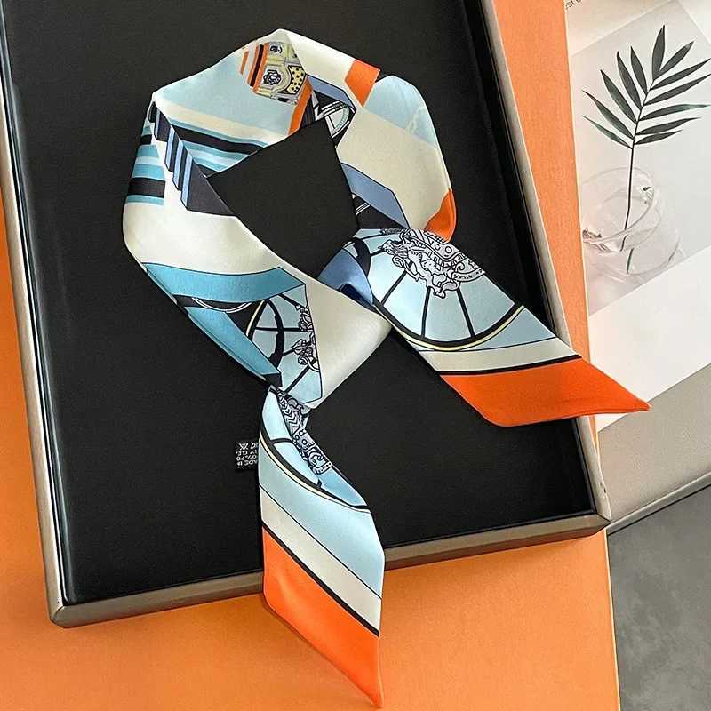 Luxury Brand Printed Bag Strap Scarf Wen Small Silk Scarf band Long Bag Accessories Ribbon X260328