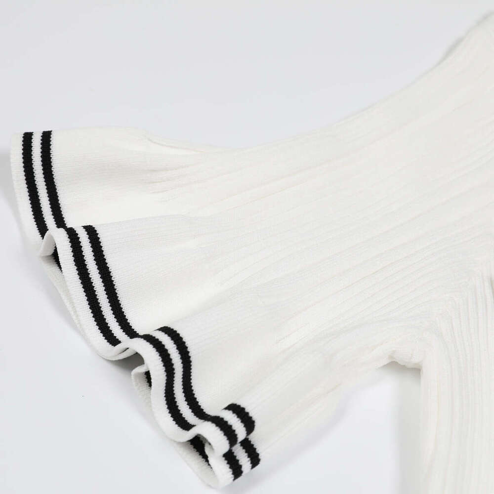 Spring and summer new designer r27 European and American high-quality knitted lapel slim fit women's short r27 sleeved dress 2026