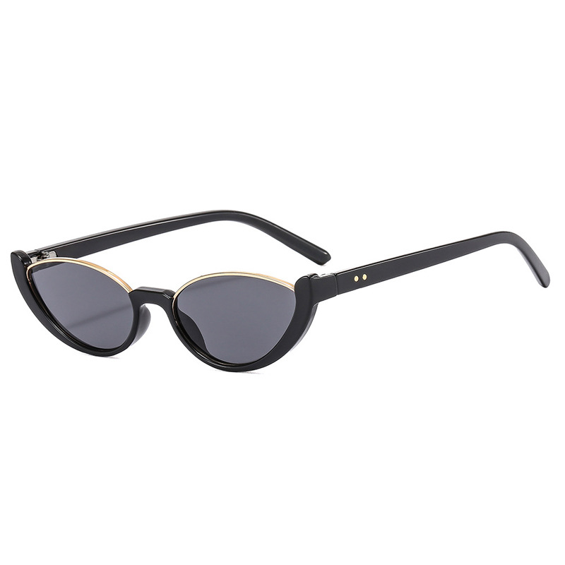 Cross border new cat eye sunglasses, European and American fashion influencers, same style glasses, simple and avant-garde sunglasses, mixed wholesale