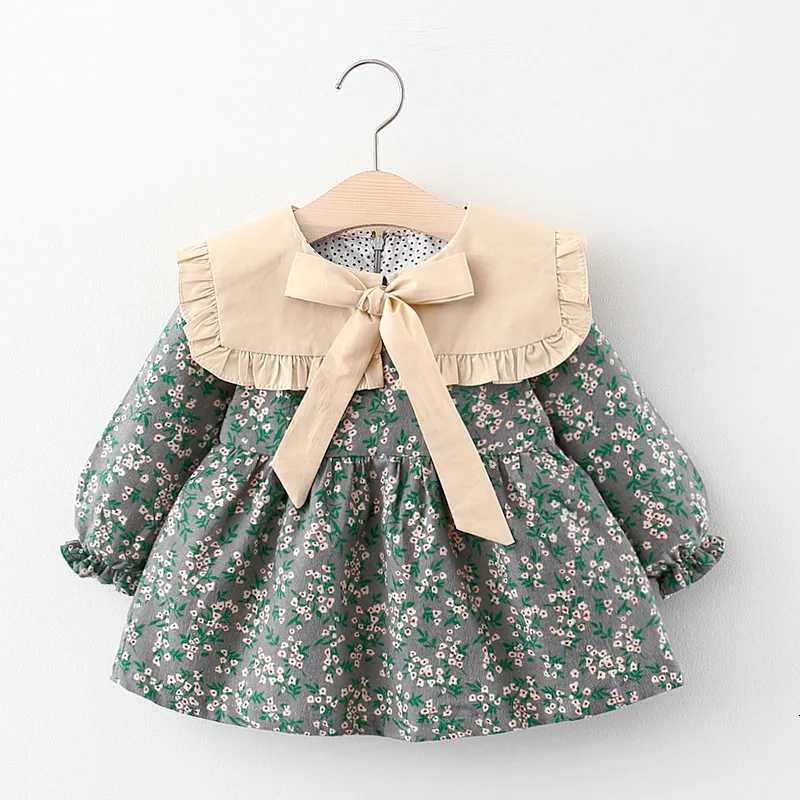 HoneyCherry Childrens Wear Girls Autumn Winter New Long Sleeve Dress Baby Girl Baby Flower Princess Dress Girls ClohtesT260330