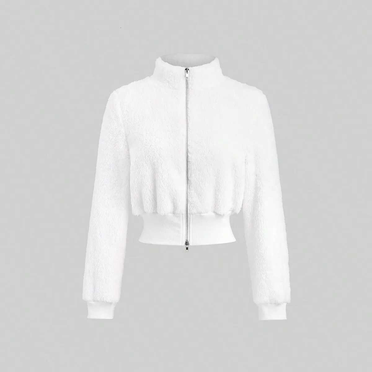 Fashionable and Stylish Short Coat with Water-Sheened Fur and Ribbed HemT260328
