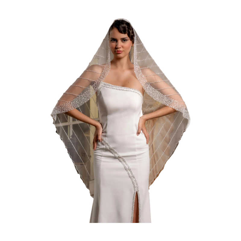 Luxury Beaded Pearls Wedding Veil 3 Meters White Ivory Beading Bridal Veil Customized Bride Headpiece Accessories