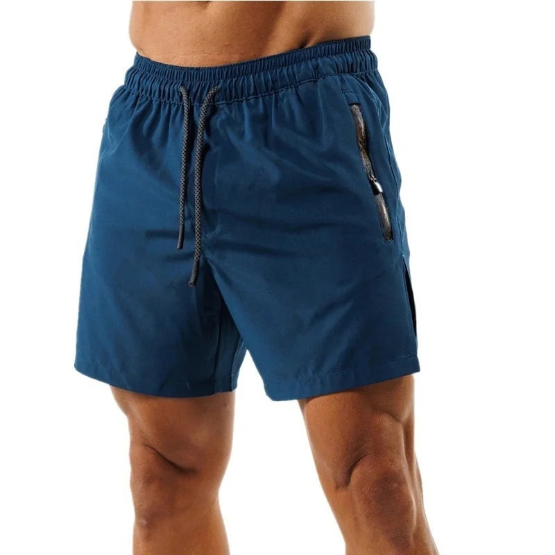 Summer Casual Trend Men Shorts Quick-drying Sports Shorts Outdoor Running Zipper Pocket Breathable Double-layer Shorts Men 260327